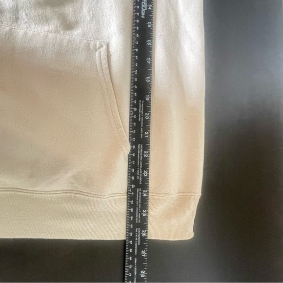 ARTIST UNION Japanese Hoodie RIDE THE WAVE Sweatshirt Mens Medium Beige Tan Zen - Picture 4 of 8